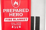 Prepared Hero Emergency Fire Blanket — Fire Suppression Blanket for Kitchen