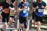 It’s a picture collage of me running the London 10K in 2018, 2019, and 2021.