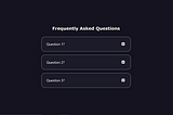 FAQ Page using Javascript
