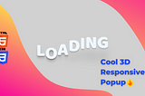 3D Bounce loading animation using CSS -Rare Programmer