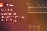 Vrite Editor: Open-Source WYSIWYG Markdown Editor