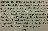 Clinton: School boards’ anti-Catholic scare tactics in 1928 election