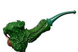 MUXlANG Hand-carved Emerald Green Chinese Cabbage Pipe