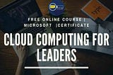 What is cloud computing online course from Microsoft all about?