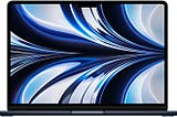 Apple MacBook Air 13.6" with Liquid Retina Display, M2 Chip with 8-Core CPU and 8-Core GPU, 16GB Memory, 256GB SSD, 30W USB-C Power Adapter, Midnight, Mid 2022