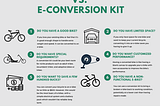 infographic on electric bike vs conversion kit in six steps