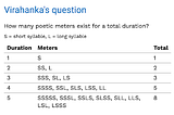 Slide on Virahanka’s study of Sanskrit poetry