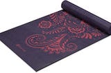 Gaiam Yoga Mat - Premium 6mm Print Extra Thick Non Slip Exercise  Fitness Mat for All Types of Yoga, Pilates  Floor Workouts (68L x 24W x 6mm Thick)