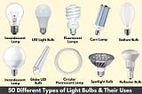 Types of Light Bulbs: A Comprehensive Guide to 50 Different Light Bulb Types, Including Incandescent Bulbs