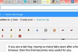 Easily Search open tab titles, bookmarks & history using the Firefox Address Bar