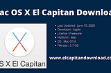 Mac OS X El Capitan Download