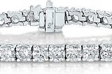 Certified Diamond Bracelet Vir Jewels 2 cttw I1-I2 14K White Gold J-K Tennis Round 7 Inch