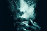 An artistic image of a creepy woman