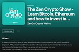 Introducing the Zen Crypto Show: the podcast to learn crypto simply