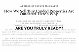 How We Sell/Buy Landed Properties Are Outdated. Here’s Why.