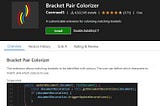 Bracket Pair Colorizer VS Code extension