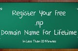 How to get a free personal .com.np domain in Nepal.