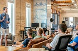 Team in a meeting