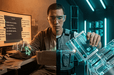 This split image visualizes the critical shift from being a reactive AI user (left: chaotic prompting and endless corrections) to a structured GPT builder (right: designing reliable, specialized “Digital Employee” modules). Ready to build your first system?