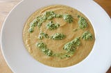 Curried Cauliflower Soup with Coriander Chutney