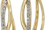 10k Yellow Gold Diamond Hoop Earrings (1/4 cttw I-J Color I2-I3 Clarity)