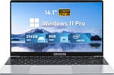 14 Inch Laptop Computer, Gaming Laptop, 8GB RAM 256GB SSD, Intel…