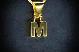 Fashion Stainless Steel Letter M Necklace For Men And Women