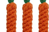 Dog Toys 3 PCS Puppy Teething,Dog Rope Toys,Cat Chew Toys,Safe Braided Rabbit Toys Healthy Gift