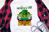 Baby Yoda The Mandalorian Happy St Patrick’s Day Shirt Sweatshirt Hoodie — Perfect Birthday Gift…