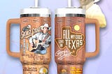 Cheers to Country Charm: “All My Exes Live In Texas” George Strait 40oz Tumbler With Handle