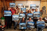 DIY Bob Ross Painting Party for Amateurs