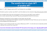 What is the value of the world’s first meta-NFT?