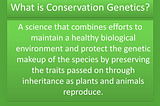 Wildlife Conservation genetics