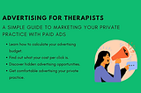 Advertising for therapists in private practice