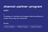 What is a channel partner program?
