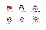 An illustration showing designers wearing multiple hats.