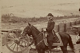 General William T. Sherman at the Union lines near Atlanta.