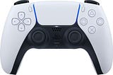 A white Sony PlayStation 5, PS5 DualSense Wireless Controller