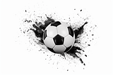 Soccer Ball. Football Watercolor Hand