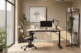 The home office with adjustable table