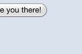 A text message reading “Cool, see you there!” with the response, “K”