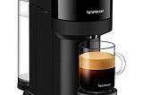 Nespresso BNV550GLB Vertuo Next Espresso Machine with Aeroccino by Breville, Gloss Black