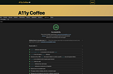 a11y.coffee’s Lighthouse accessibility score of 100%