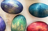 Watercolor Wood Easter Eggs