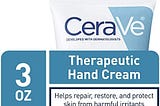 CeraVe Therapeutic Hand Cream for Dry Cracked Hands With Hyaluronic Acid and Niacinamide |…
