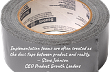 duct tape with quote from Steve Johnson, 