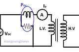 Open circuit test on transformer