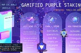 🔯 Stake PURPLE, grow levels 🍄 Earn 🔷 BLUX
