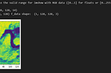 Image display the output of above code on how the input data is clipped to valid range for imshow with rgb data