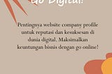 Pembuatan Website Company Profile Meningkatkan Reputasi Bisnis